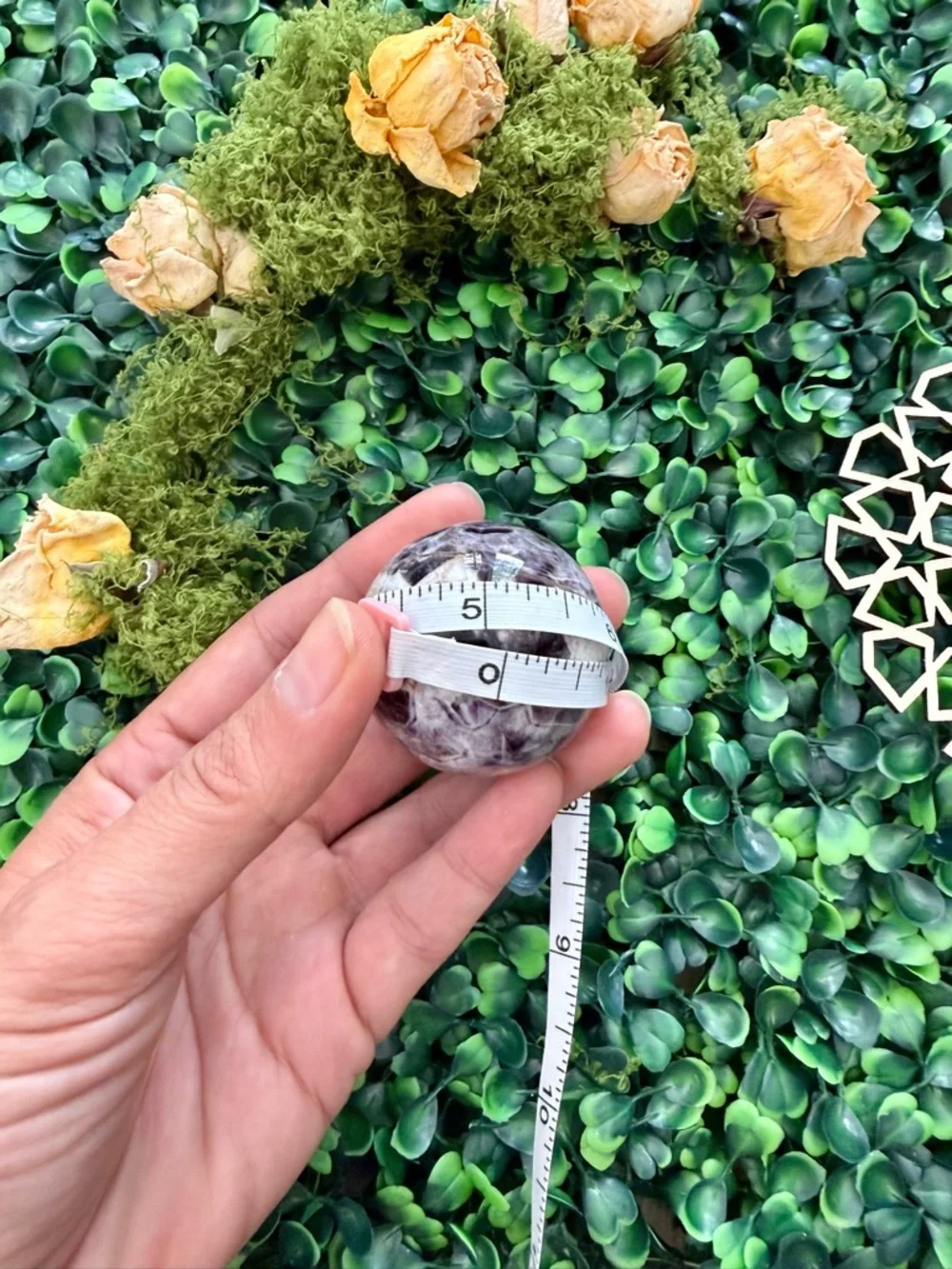 Dream Amethys sphere || Chevron Amethyst Crystal orb